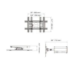 RACK  EXTRA LARGO PARA TV  32'' A 55'' - Imagen 3