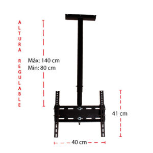 TV RACK EXTRA LARGO TECHO - 50" A 65" - Imagen 2